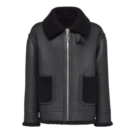 FENDI BLACK NYLON WINDBREAKER JACKET