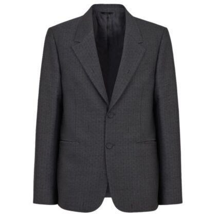 FENDI JACKET GRAY WOOL BLAZER
