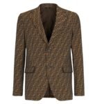FENDI JACKET FF JACQUARD FABRIC BLAZER