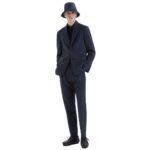 FENDI JACKET BLUE FF LABYRINTH JACQUARD BLAZER