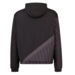 FENDI BLACK NYLON WINDBREAKER JACKET