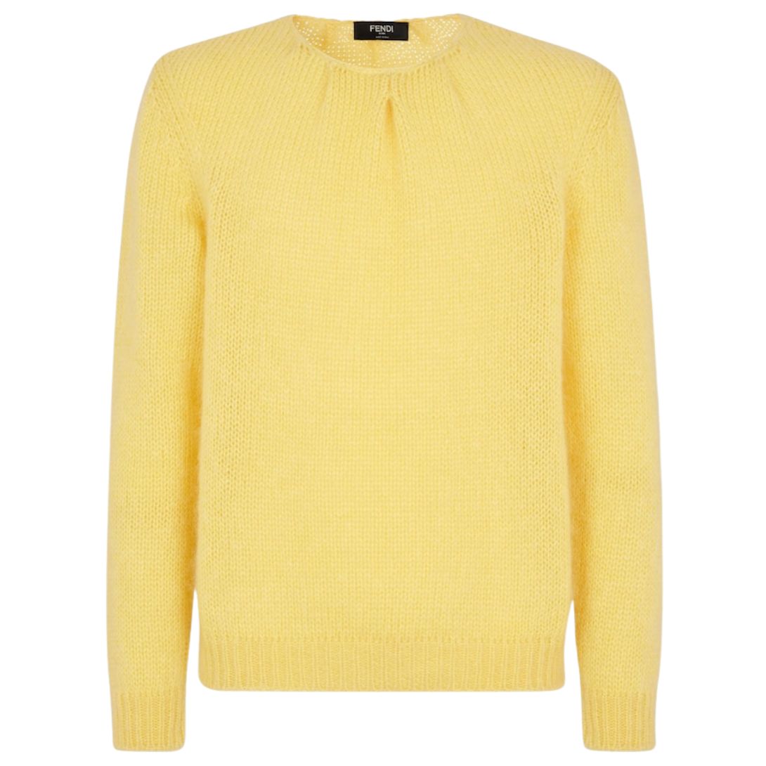 5 FENDI YELLOW MOHAIR SWEATER