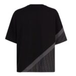 FENDI BLACK DIAGONAL JERSEY T-SHIRT