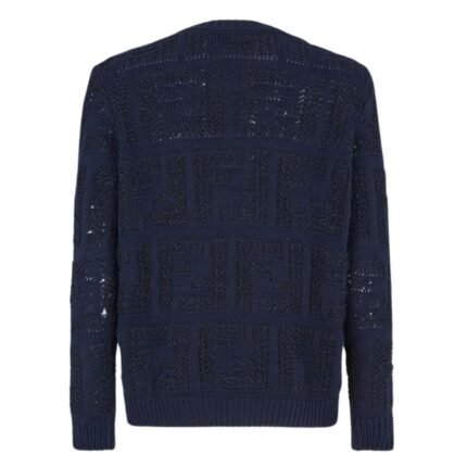FENDI SWEATER FF COTTON AND LINEN JUMPER