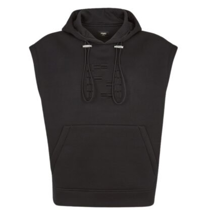 FENDI BLACK COTTON SWEATSHIRT