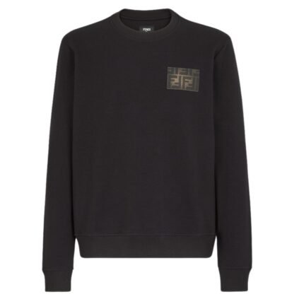 FENDI BLACK JERSEY SWEATSHIRT