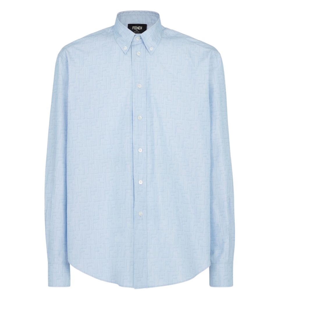 5 FENDI LIGHT BLUE COTTON SHIRT