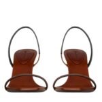 SAINT LAURENT OPYUM SLINGBACK SANDALS IN VEGETABLE-TANNED LEATHER
