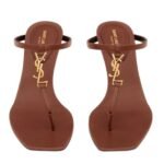 SAINT LAURENT CASSANDRA SANDALS IN SMOOTH LEATHER
