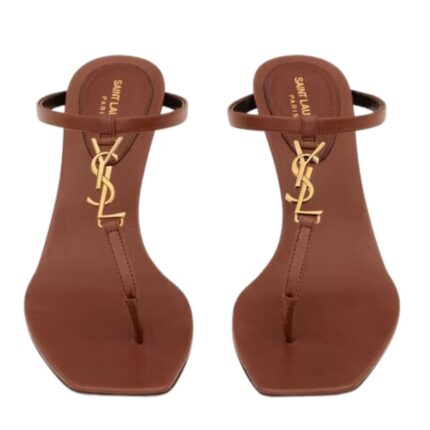 SAINT LAURENT CASSANDRA SANDALS IN SMOOTH LEATHER