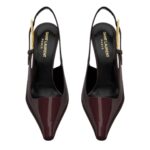 SAINT LAURENT LEE SLINGBACK PUMPS IN PATENT LEATHER