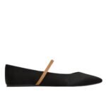SAINT LAURENT GIO BALLET FLATS IN SATIN CREPE