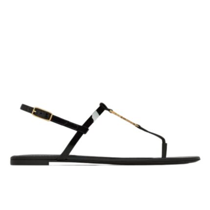 SAINT LAURENT CASSANDRA SANDALS IN PATENT LEATHER