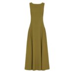 FENDI GREEN SABLÉ DRESS