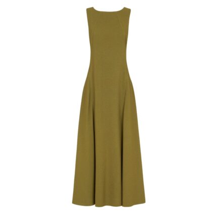 FENDI GREEN SABLÉ DRESS