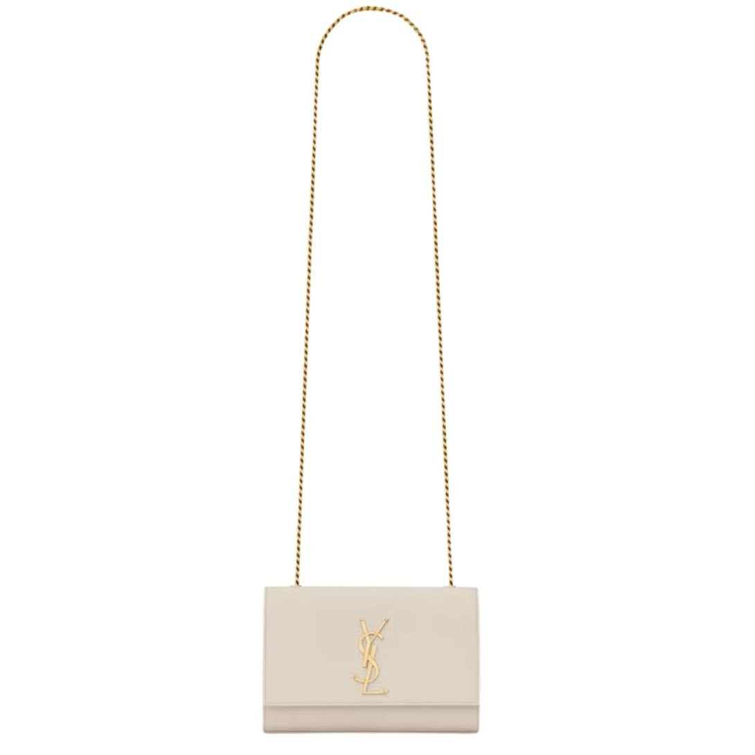 5 SAINT LAURENT KATE SMALL IN GRAIN DE POUDRE EMBOSSED LEATHER