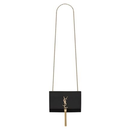 SAINT LAURENT KATE SMALL TASSEL IN GRAIN DE POUDRE EMBOSSED LEATHER