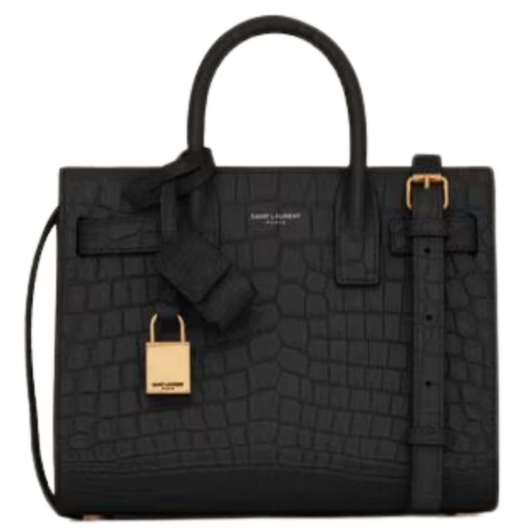 5 SAINT LAURENT SAC DE JOUR IN CROCODILE EMBOSSED LEATHER NANO