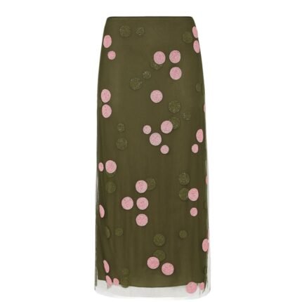 FENDI EMBROIDERED TULLE SKIRT