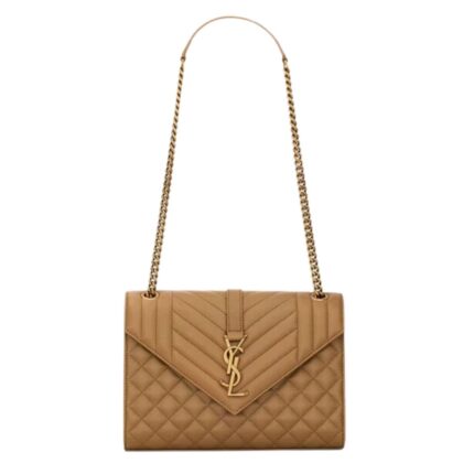 SAINT LAURENT MEDIUM ENVELOPE IN MATELASSÉ LAMBSKIN