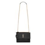 SAINT LAURENT SUNSET MEDIUM IN CROCODILE EMBOSSED LEATHER