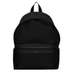 SAINT LAURENT CITY BACKPACK IN ECONYL SMOOTH LEATHER AND NYLON