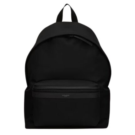 SAINT LAURENT CITY BACKPACK IN ECONYL SMOOTH LEATHER AND NYLON