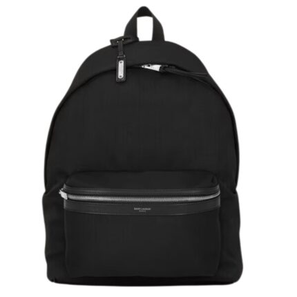 SAINT LAURENT CITY BACKPACK IN CANVAS NYLON AND LEATHER