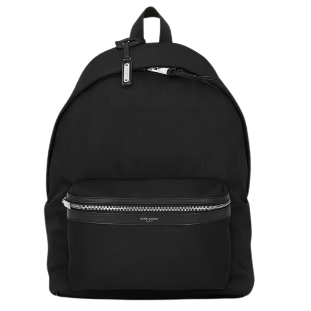 5 SAINT LAURENT CITY BACKPACK IN CANVAS NYLON AND LEATHER