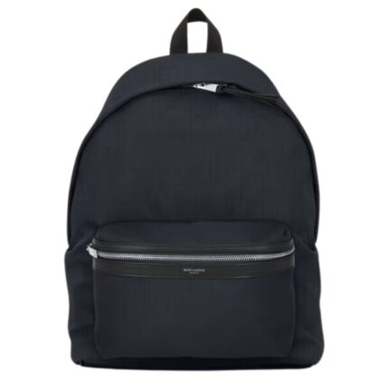 SAINT LAURENT CITY BACKPACK IN CANVAS NYLON AND LEATHER