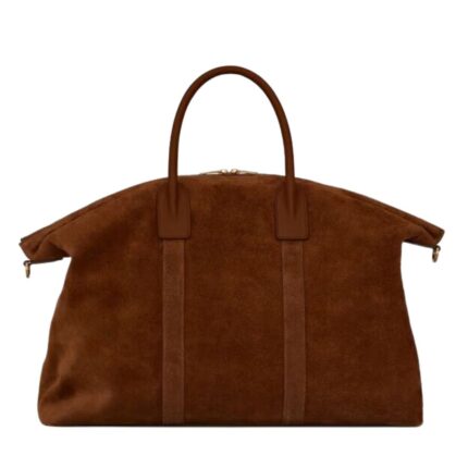 SAINT LAURENT GIANT BOWLING BAG IN SUEDE