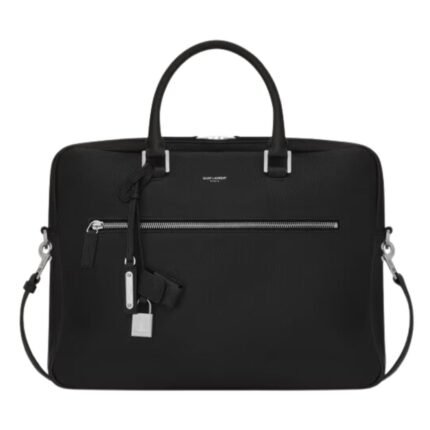 SAINT LAURENT SAC DE JOUR BRIEFCASE IN GRAINED LEATHER