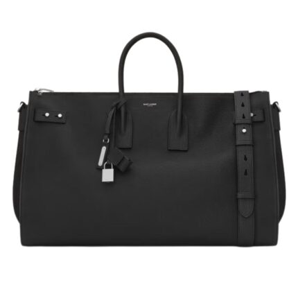 SAINT LAURENT SAC DE JOUR 48H DUFFLE BAG IN GRAINED LEATHER