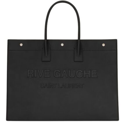 SAINT LAURENT RIVE GAUCHE LARGE TOTE BAG IN SMOOTH LEATHER