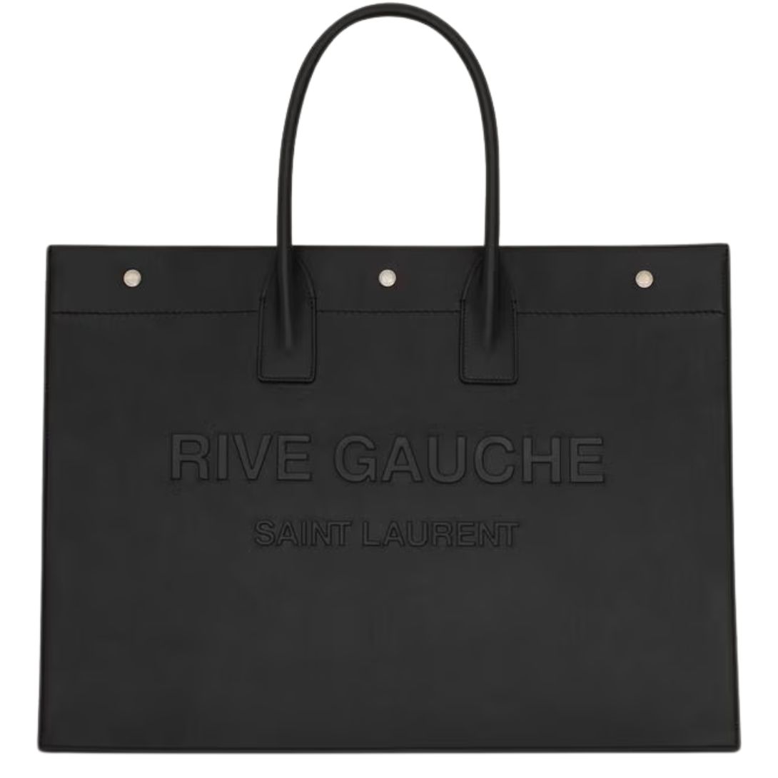 5 SAINT LAURENT RIVE GAUCHE LARGE TOTE BAG IN SMOOTH LEATHER