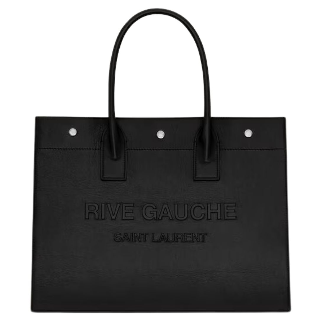 5 SAINT LAURENT RIVE GAUCHE SMALL TOTE BAG IN SMOOTH LEATHER