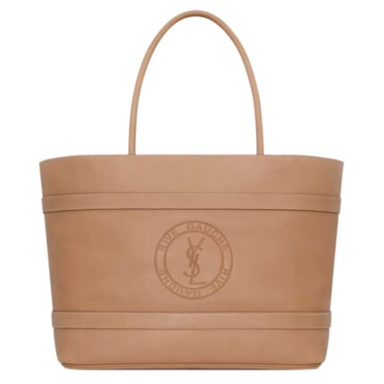 SAINT LAURENT RIVE GAUCHE TOTE BAG IN VEGETABLE-TANNED LEATHER
