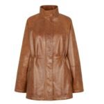 FENDI BLOUSON BROWN LEATHER JACKET