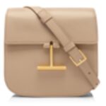 TOM FORD GRAIN LEATHER TARA MINI CROSSBODY LIGHT BEIGE