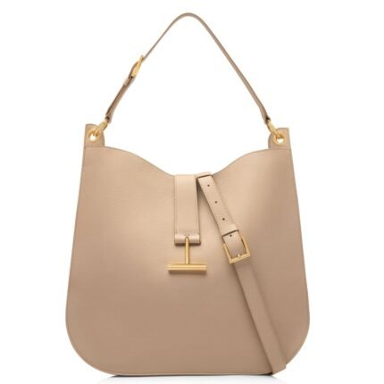 TOM FORD GRAIN LEATHER TARA LARGE CROSSBODY BLACK