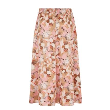 FENDI LUNAR NEW YEAR CHAMPAGNE-COLORED FF SILK SKIRT