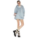 FENDI APRES CHIC WHITE SHEEPSKIN AND BLACK SUEDE BOOTS