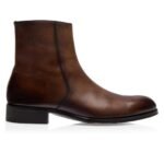TOM FORD BURNISHED LEATHER EDGAR ZIP BOOT BRUNO