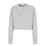 FENDI GRAY JERSEY SWEATSHIRT