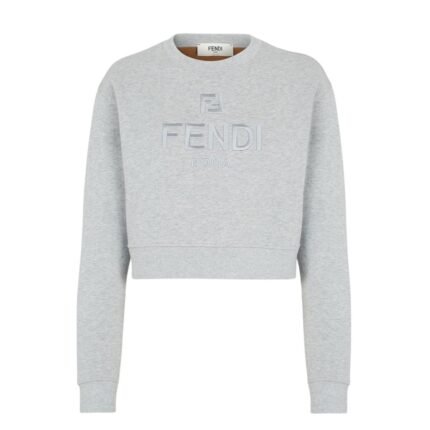 FENDI GRAY JERSEY SWEATSHIRT