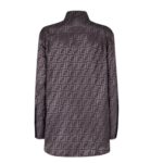 FENDI DARK PURPLE FF SILK SHIRT