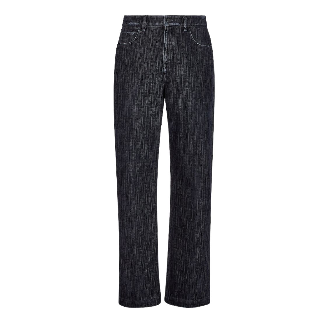 5 FENDI BLUE DENIM PANTS