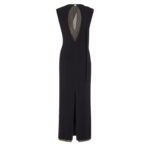 FENDI BLACK JERSEY AND METALLIC YARN DRESS