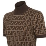 FENDI DRESS BEIGE MICRO CHECK WOOL