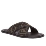 FENDI MULTICOLOR FABRIC SLIDES